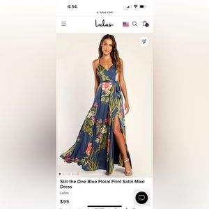 - Lulu’s Still the One Blue Floral Dress